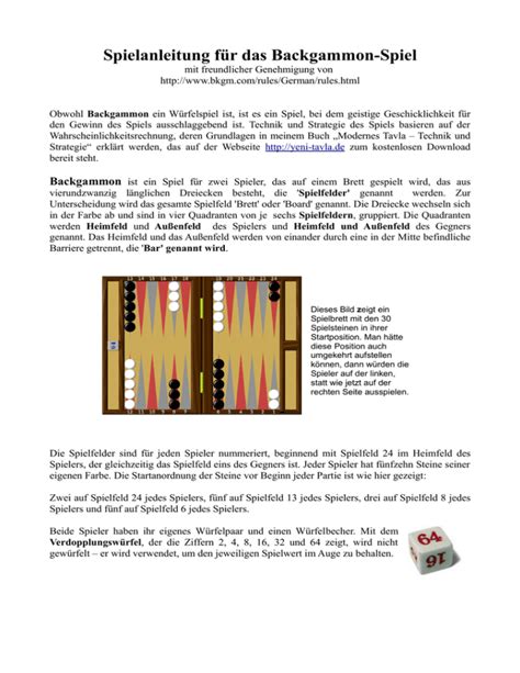 backgammon spielanleitung einfach erklärt.